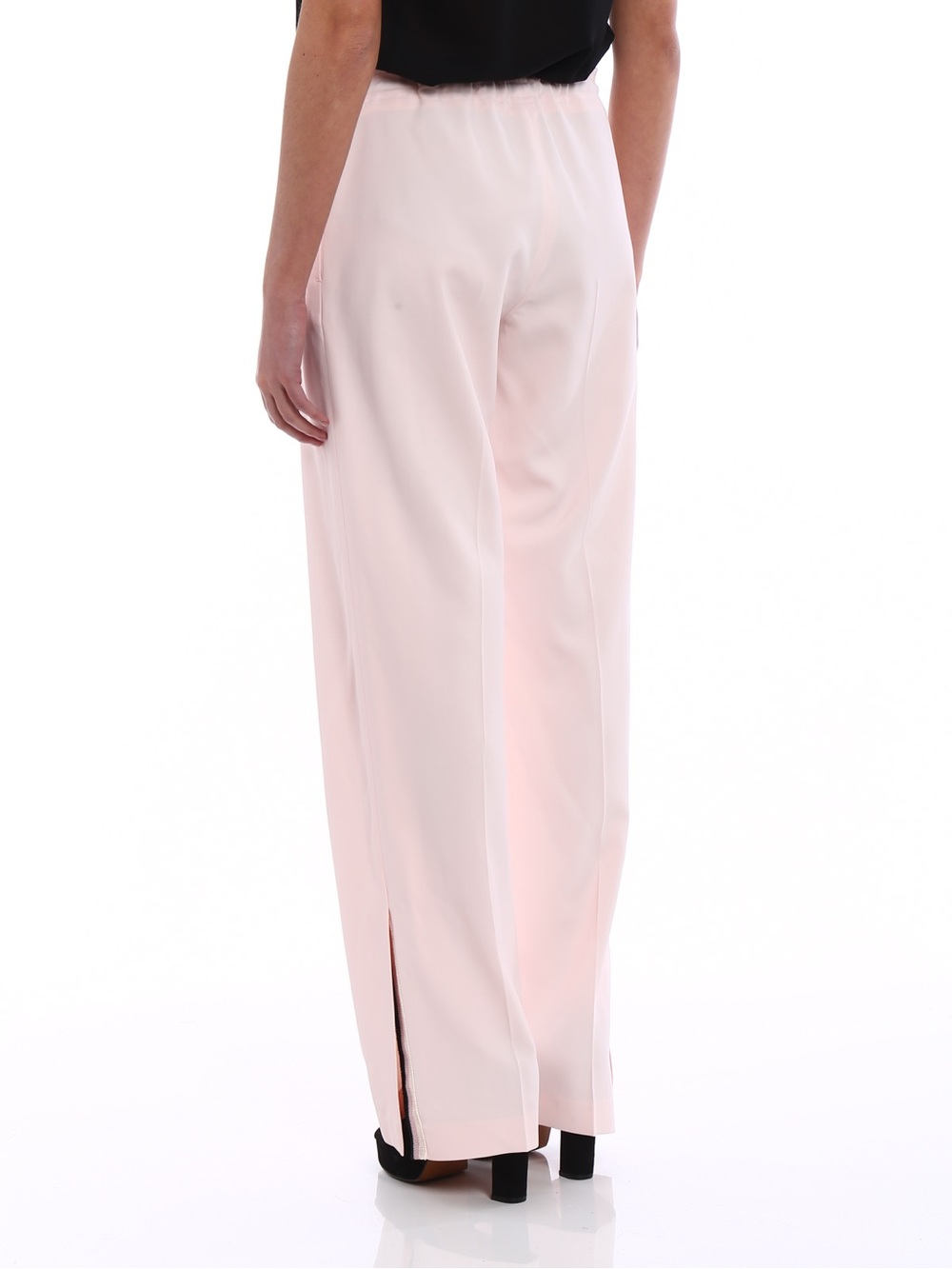 NWT Ermanno Scervino Pink Wide Leg Drawstring Trousers Pant Womens IT42 Medium